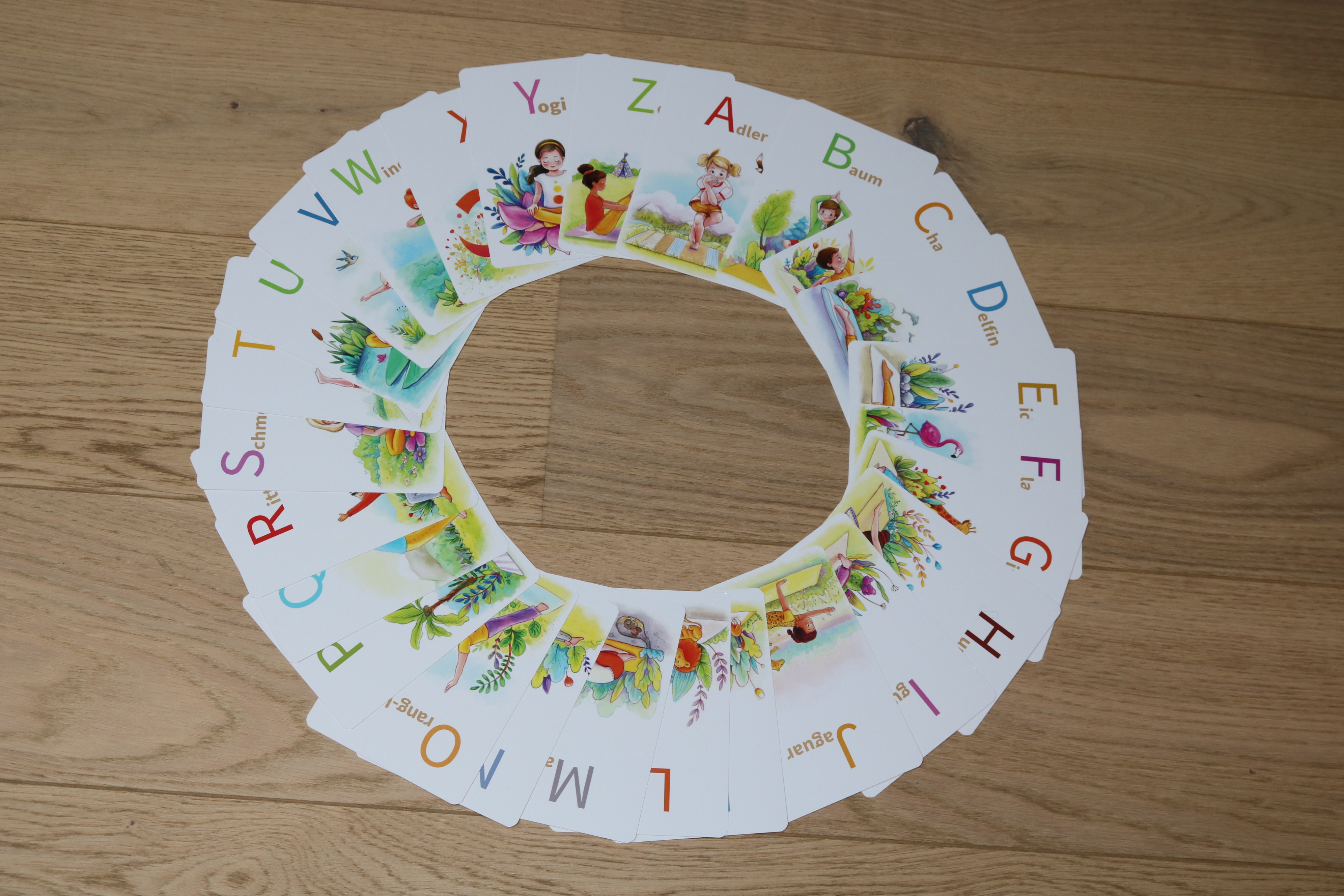 Kinderyoga Alphabet ABC Karten