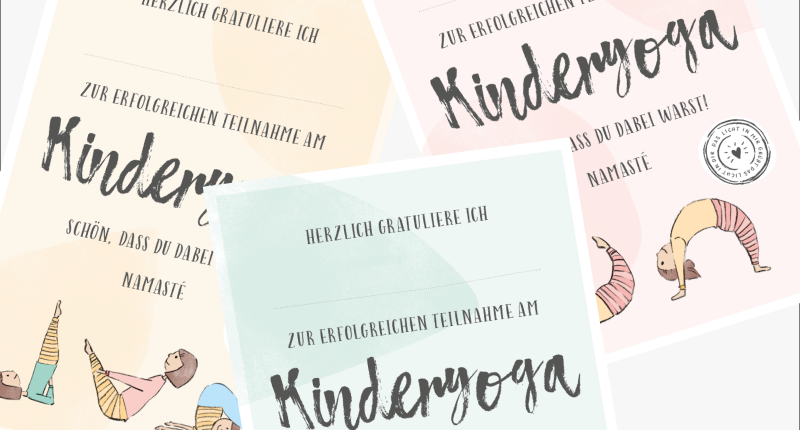 kinderyoga Urkunden - Karma Kids Yoga