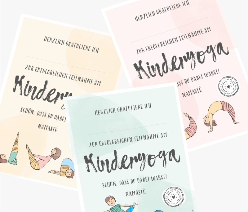 kinderyoga Urkunden - Karma Kids Yoga